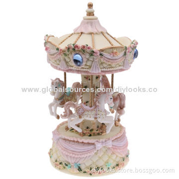 Romantic Merry-go-round Music Box